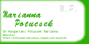 marianna potucsek business card